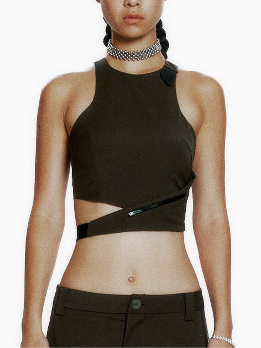 Hyein Seo Cinched Halter Top in Black Size 0